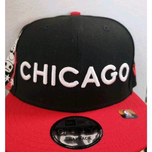 New Era Other - Chicago Bulls Hat Cap City Edition Snapback Snap Back 9Fifty Black New Era